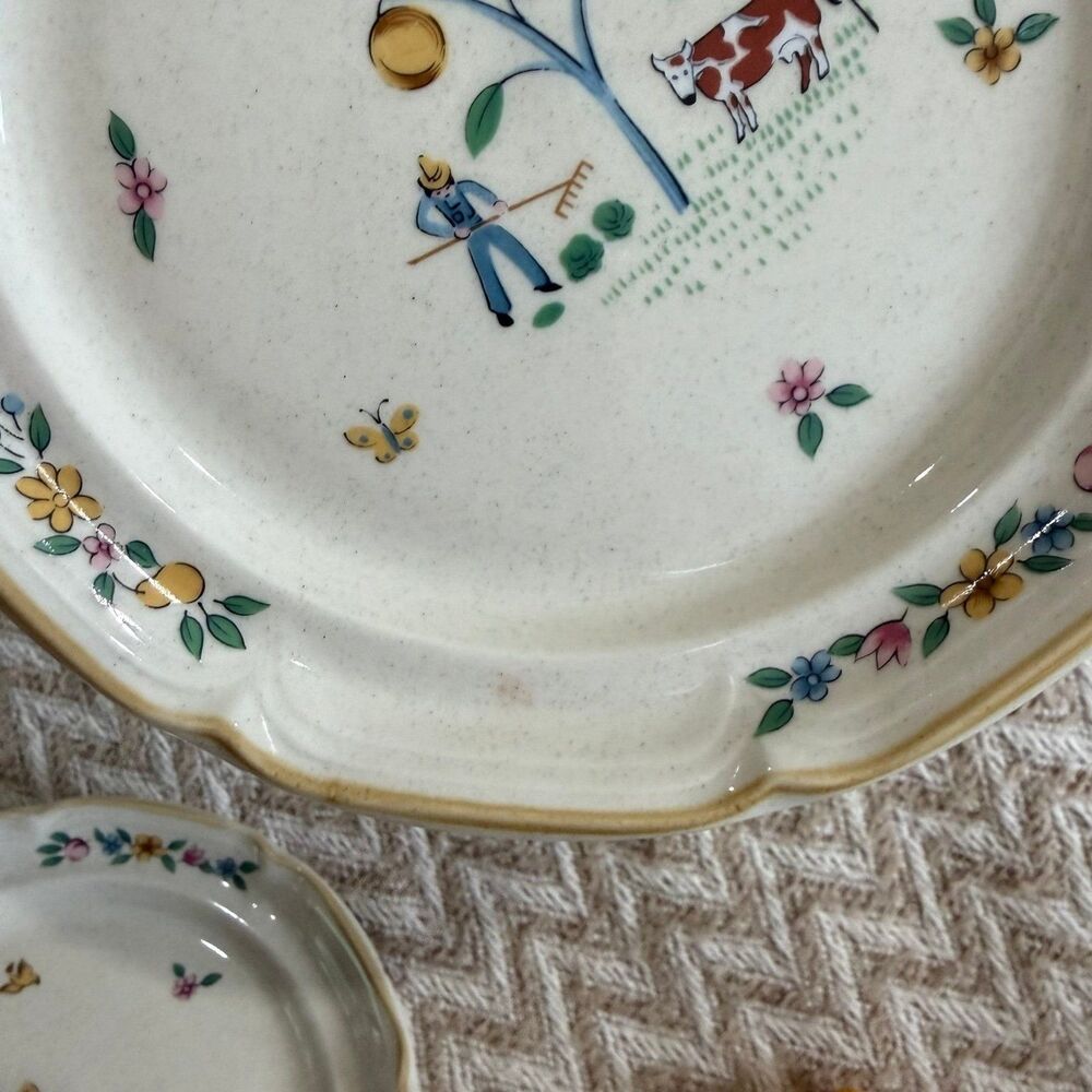 Vintage International China Stoneware HEARTLAND Set of 3 Salad Plates - Picture 4 of 5